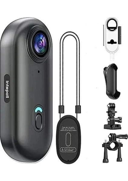 Mini 4K Wıfı Aksiyon Kamerası Vücut Kamerası Giyilebilir Video Kaydedici Hafıza Kartı Dahil