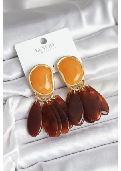 Pirinç Gold Renk Vintage Model Kadın Küpe - Lisinya