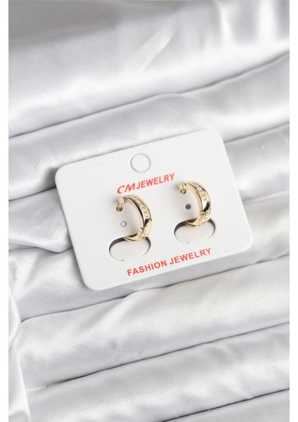 14K Gold Renk Kaplama cm Kadın Küpe - Lisinya