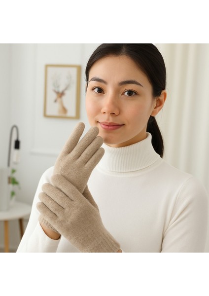 Dokunmatik Peluş Kadın Eldiven
