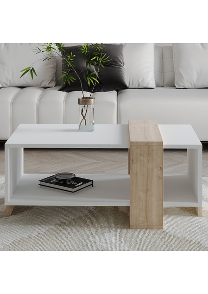 Meleni Orta Sehpa – 90 cm Modern Tasarım – Raflı fiyatları