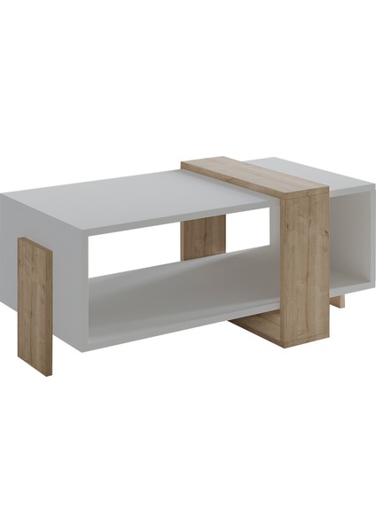 Meleni Orta Sehpa – 90 cm Modern Tasarım – Raflı fırsatları