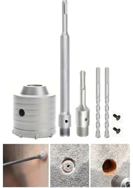 65 mm Beton Duvar Delme Panç Uzatma Adaptörü 25 Cm, Güçlü ve Dayanıklı