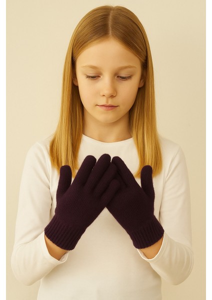 Tek Renk Kız Çocuk Eldiven