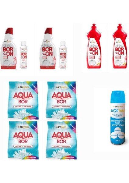 Doğal Çamaşır Deterjanı Renkliler Için 24 Kg+ Bulaşık Deterjanları +Bortam Dezenfektan