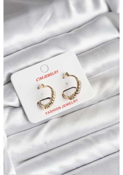 14K Gold Renk Kaplama cm Kadın Küpe - Lisinya