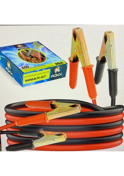 Akü Takviye Kablosu 600 Amper 1.8mt 315TEL Power Foxx 600.A