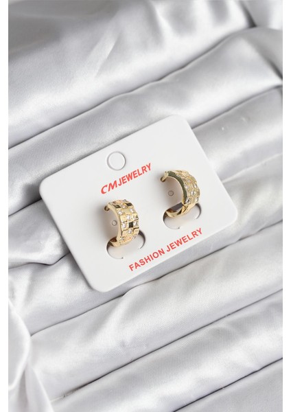 14K Gold Renk Kaplama cm Kadın Küpe - Lisinya