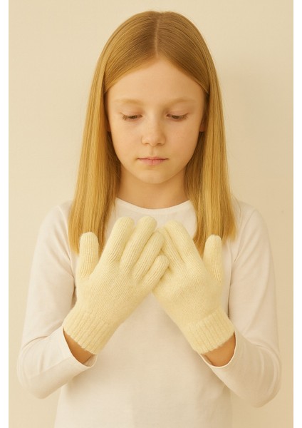 Tek Renk Kız Çocuk Eldiven