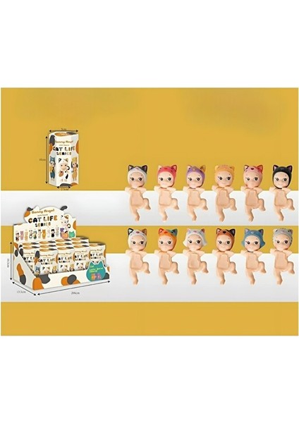 Sonny Angel Cat Life Serisi Mini Figür Serisi Telefon Tablet Süs Figür modelleri