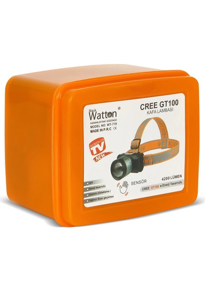 4200 Lümen Şarjlı Sensörlü Göstergeli Kafa Lambası WT-719 modelleri