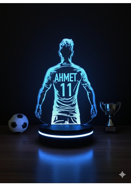 İsimli Futbolcu Tasarımlı LED Gece Lambası – Kişiye Özel Hediye fiyatları