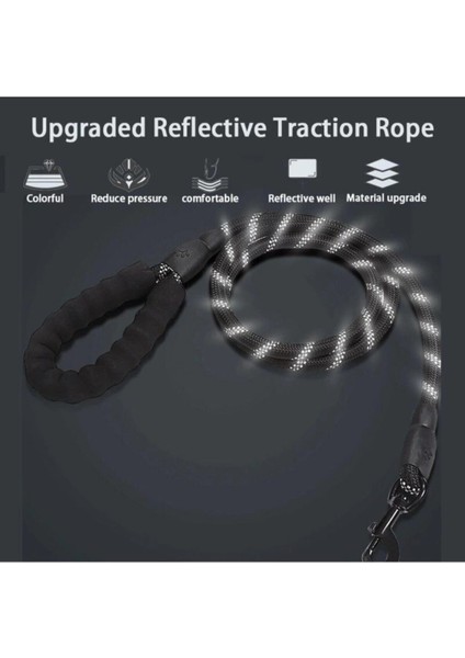 Köpekler Için Gezdirme Tasması Reflektörlü 130 cm Halat Orta ve Büyük Boy Köpekler Için S modelleri