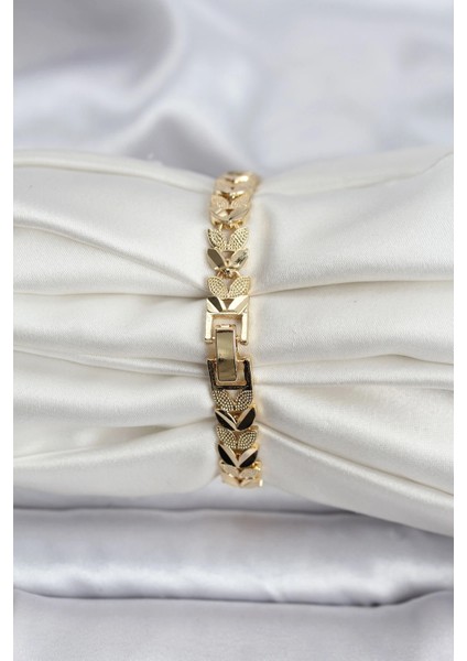 14K Gold Renk Kaplama Başak Model cm Kadın Bileklik fiyatları