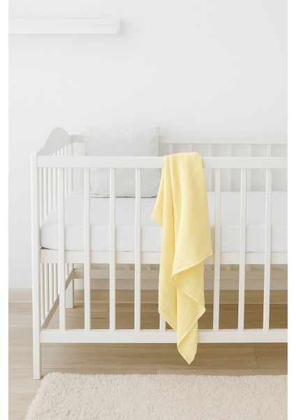 Sarı Renk 2 Kat %100 Pamuk Müslin Bebek Battaniye (140X120 Cm) fiyatları