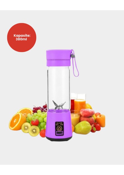 Şarjlı 380ML Portatif Smoothie Blender USB Mini Shake Yapıcı indirimleri