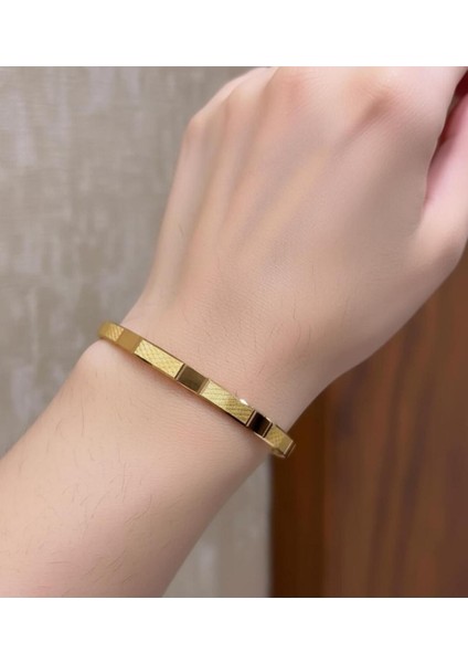 15 gr (Gram) Diktdörgen Trabzon Desenli Çöp Bilezik Yatırımlık Işçiliksiz