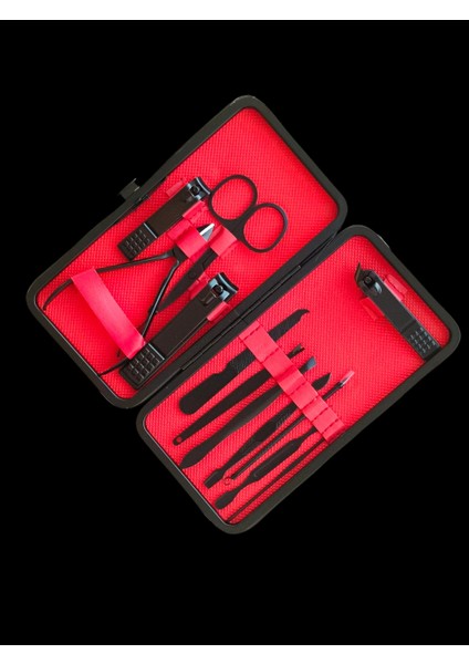 13 Parça Çantalı Manikür Pedikür Seti El Ayak Tırnak Bakım Seti Cımbız Makas Siyah Nokta Te fiyatları