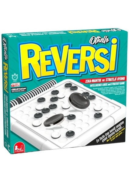 Othello Reversi Strateji ve Zeka Oyunu – Siyah Beyaz Taşlı, 2 Kişilik, 5-7 Yaş Çocuklar ve Aileler Için Eğlenceli Masa Oyunu