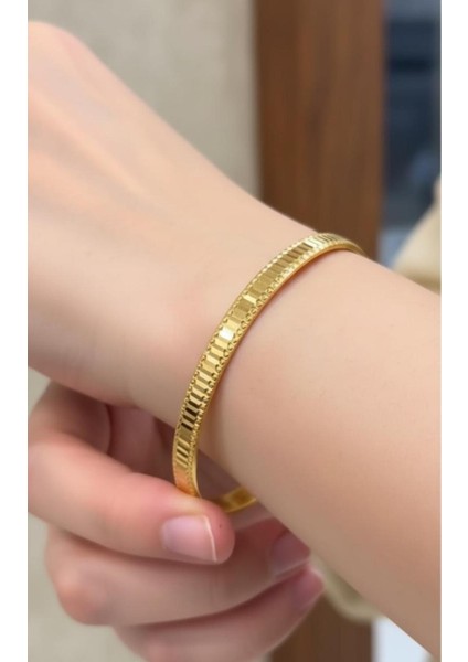 10 gr (Gram) Aynalı Dorikalı Çöp Bilezik 22 Ayar Altın Yatırımlık Işçiliksiz