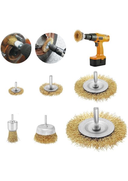 6 Parça Pimli Tel Fırça Seti, Temizlik ve Bakım Için Ideal