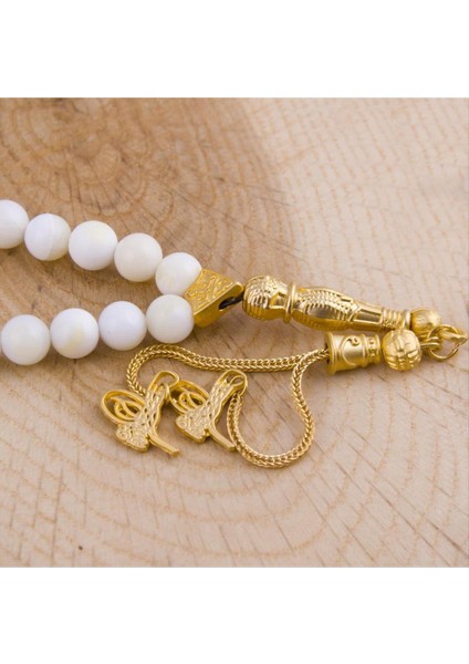 Sedef-Mercan Doğaltaş Tesbih 8 mm