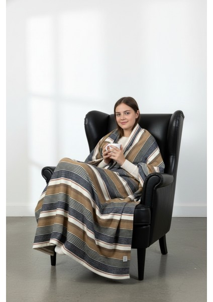Evoria Tek Kişilik Tv Battaniyesi 150X170CM | Çizgili