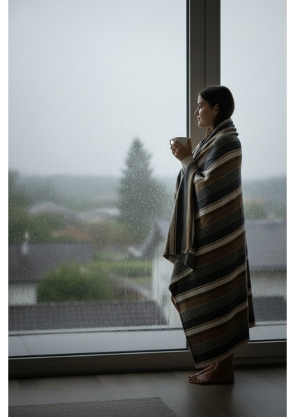 Evoria Tek Kişilik Tv Battaniyesi 150X170CM | Çizgili fırsatları