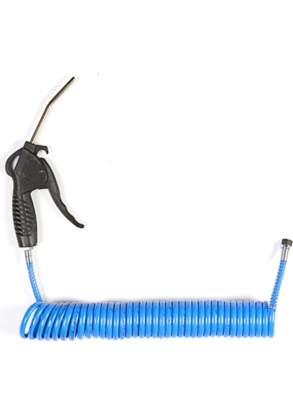 5 mt Mavi Plastik Hava Hortumu, Tabancalı, Kabin Temizleme, 1/4 Rekorlu