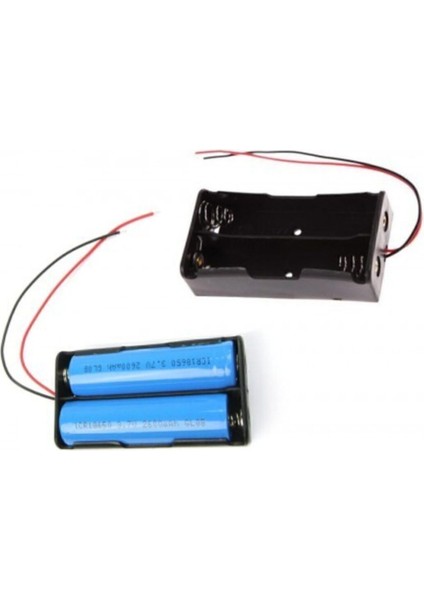 18650 Lityum Iyon Pil Batarya Yuvası Ikili Seri Bağlantı Şarj Kiti