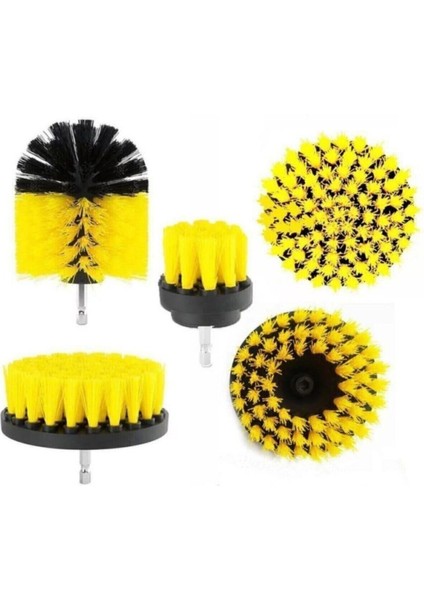 Pratik Temizleme Fırça Seti, Matkap Ucu Uyumlu, 3'lü Paket