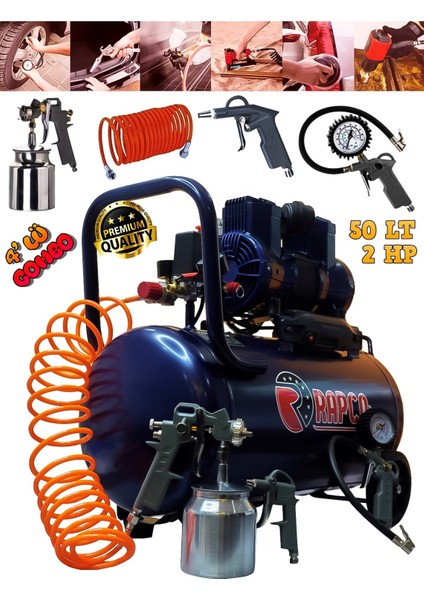 Yüksek Performanslı 50L Hava Kompresörü 4'lü Set, Hızlı ve Sessiz Kullanım fiyatları