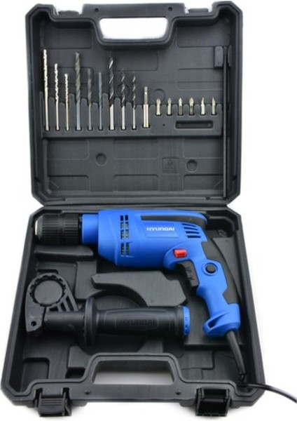 Güçlü 710W Darbeli Matkap, 13MM Mandren, 2 Kademeli Hız, Plastik Çanta