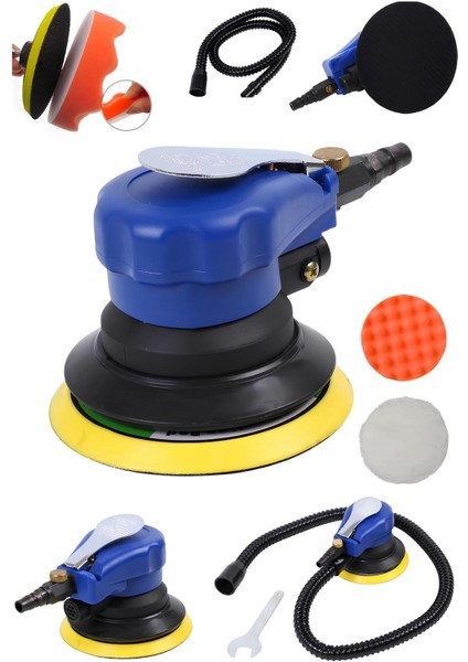 Havalı Eksentrik Zımpara 1200 Devir, Turbo 6 Serisi, Araç Kavisli Zımpara