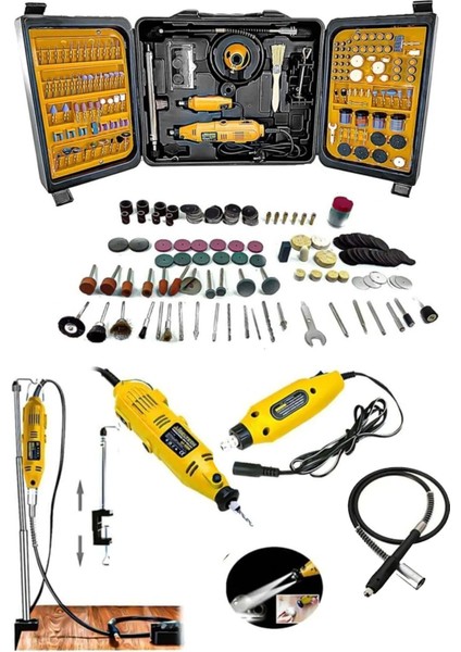 Pro Seri 350 Parça Çok Fonksiyonlu Gravür ve Oyma Seti