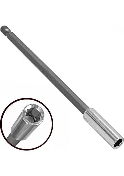 Uzun Boy Manyetik Bits Uç Uzatma Adaptörü 150MM Matkap Ucu Aparatı