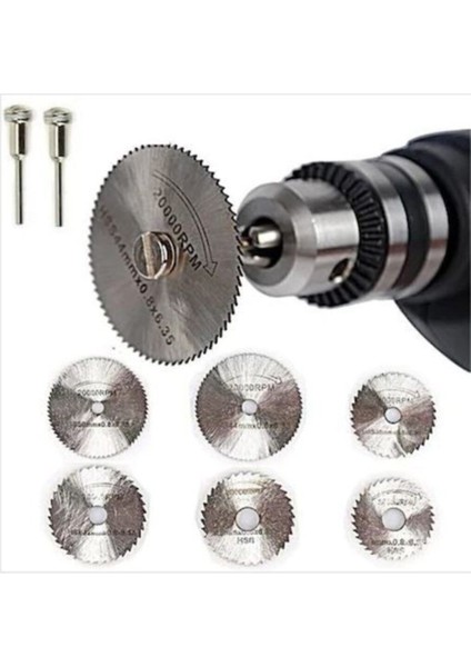 8 Parça Mini Testere Bıçak Seti, Ahşap, Alüminyum ve Plastik Kesim