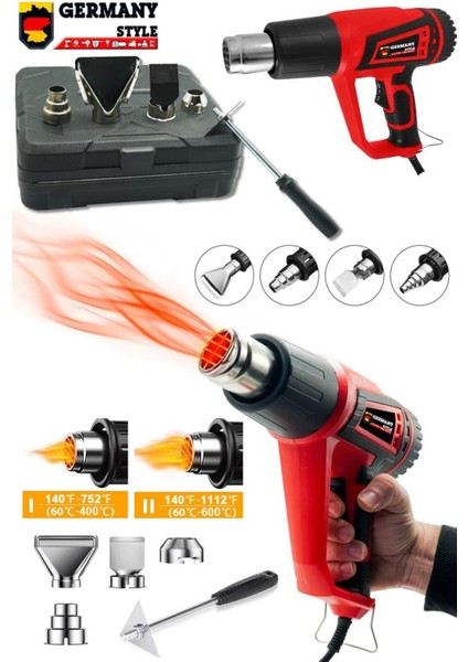 Sıcak Hava Tabanası ve 5 Parça Aksesuar Taşıma Çantası Seti