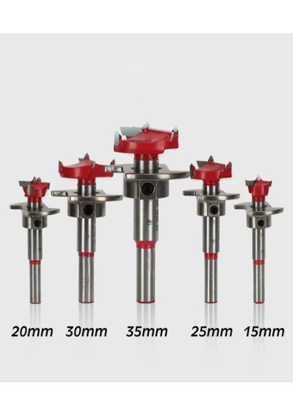 Ayarlanabilir Ahşap Delik Kesici Seti 5 Parça, Marangoz Matkap Ucu