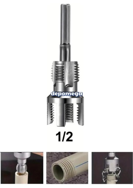 1/2 Inç Plastik Boru Diş Açma Seti, Uyumlu ve Kolay Kullanım