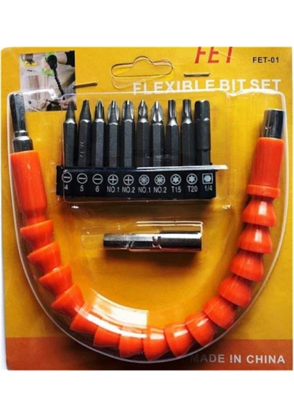 Esnek Bükülebilir Matkap Ucu, Vidalama ve Bit Uçları Seti