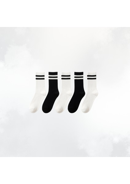 Premium Karışık 5’li Kadın Kolej Çorap Seti - Rahat ve Şık Kullanım indirimleri