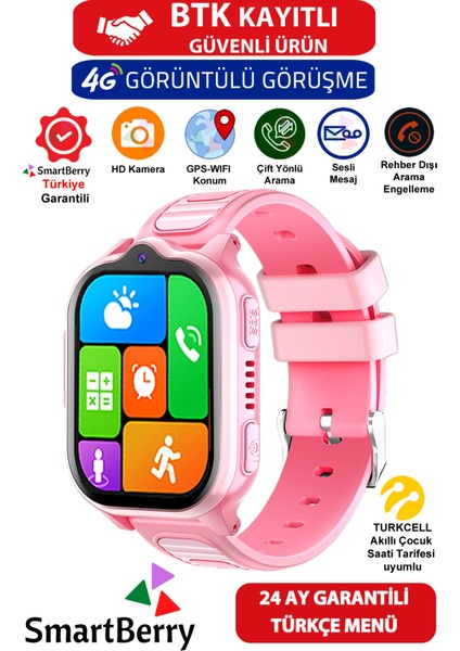 Çocuklar Için Akıllı Gps Saat, Görüntülü Görüşme ve Net Konum