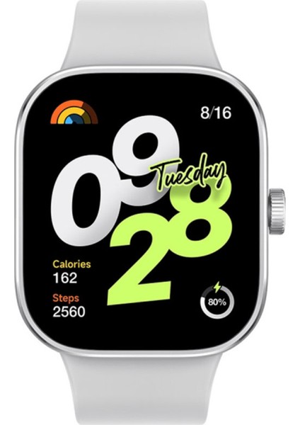 Gümüş Redmi Watch 4 Akıllı Saat, Sesli Görüşme Özellikli, Xiaomi Garantili
