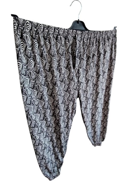 Kadın Bayan Battal Büyük Beden Süet Kumaş Bel Lastikli Eşofman Pijama Altı Pantolon Bol Rahat Kalıp 60 Ile 90 Kiloğrama Kadar Olur Standart Beden