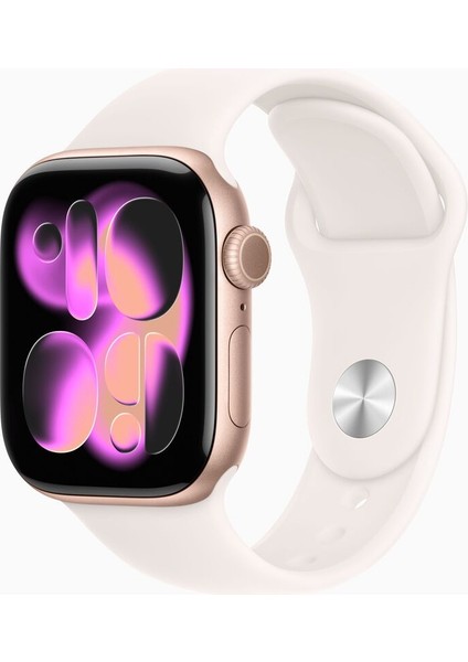 42 mm Rose Altın Apple Watch Series 11 Gps, Bulut Pembe Spor Kordon