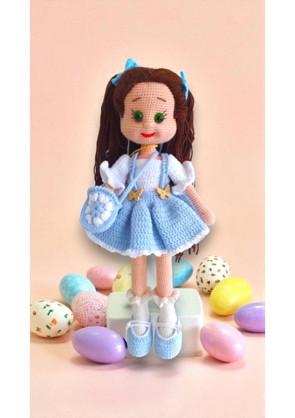 El Yapımı Bebe Mavi Elbiseli Polish Bebek fiyatları