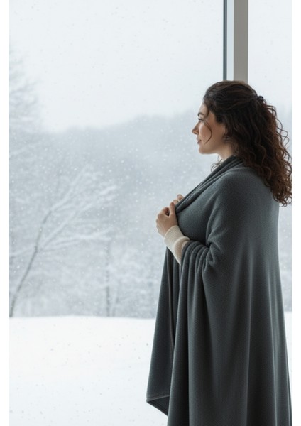 Evoria Wellsoft Peluş Çift Kişilik Tv Battaniyesi 200X220CM | Antrasit fırsatları