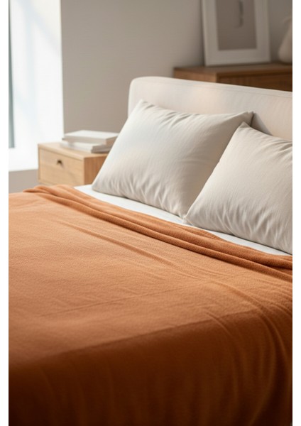 Evoria Wellsoft Peluş Tek Kişilik Tv Battaniyesi 150X200CM | Kiremit