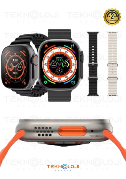 45MM Akıllı Saat, 1.99 Inç Ekran, 3 Tuş, Türkçe Dil, Aktif ve Şık Tasarım